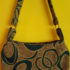 Tan and Green Tote Bag
