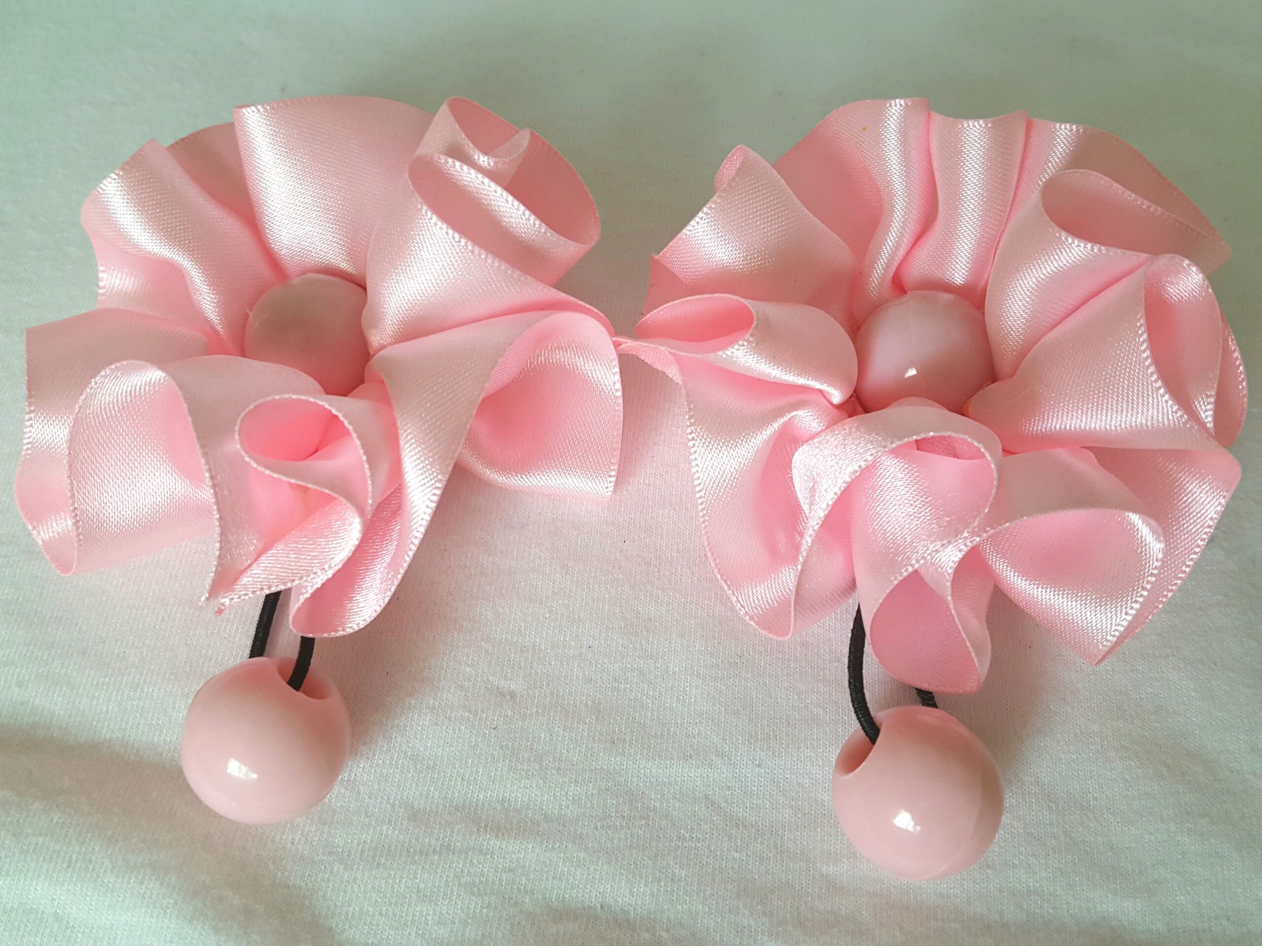 Pink Satin Rosette Hair Bubble