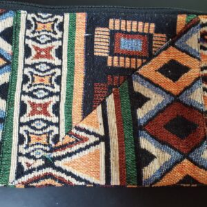 African Print Abstract Zipper Purse