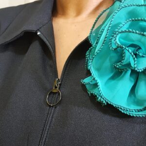 Black and Green Rosette Broach