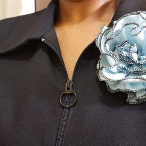 Sky-Blue and Black Rosset