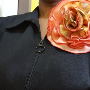 Abstract Tie-dyed  and Peach Rosette