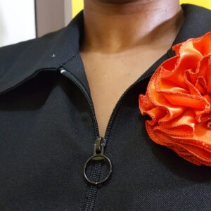 Satin Orange Rosette