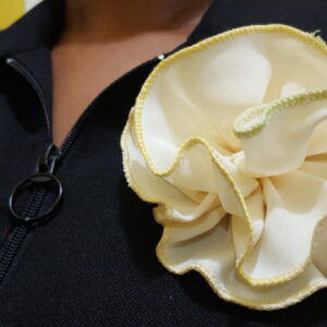 Yellow Rosset With Green Edge Trimming