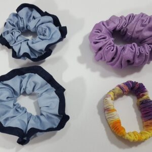 4 Piece Handmade Bundle Pack Hair Scrunchie Set
