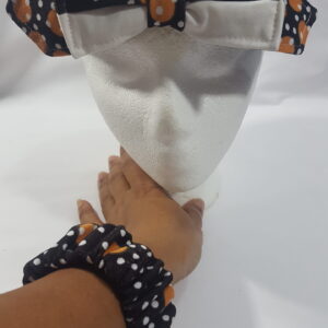 Polka dot Handmade Headband with Matching Scrunchie