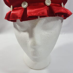 Stunning Red Headband With Decorative Buttons