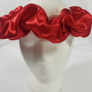 Stylish Bright Red Satin Head Band