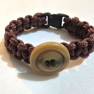 Paracord Cord Bracelet/Wrist Band With Button Center